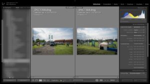 Die Vergleichsansicht in Lightroom